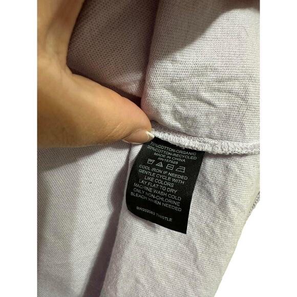 WSLY Bowery Boxy tee lavender short sleeve crop top size XS $70 - Picture 5 of 5